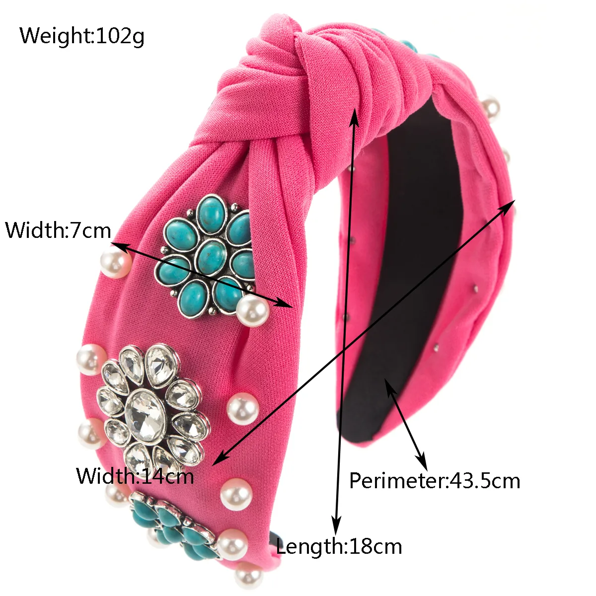 Women's Vacation Modern Style Classic Style Color Block Alloy Glass Inlay Rhinestones Glass Hair Band display picture 1