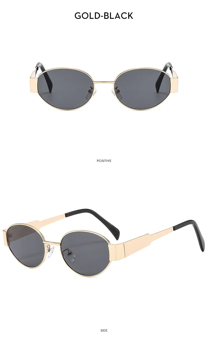 Casual Hip-Hop Vintage Style Solid Color Ac Oval Frame Full Frame Women's Sunglasses display picture 11
