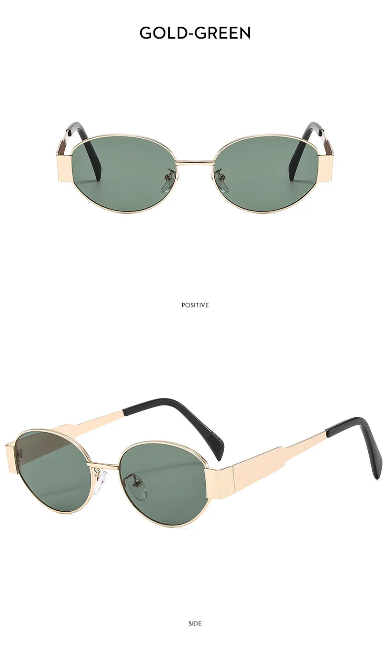 Casual Hip-Hop Vintage Style Solid Color Ac Oval Frame Full Frame Women's Sunglasses display picture 9