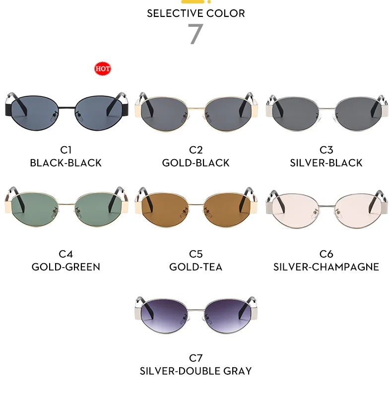 Casual Hip-Hop Vintage Style Solid Color Ac Oval Frame Full Frame Women's Sunglasses display picture 8