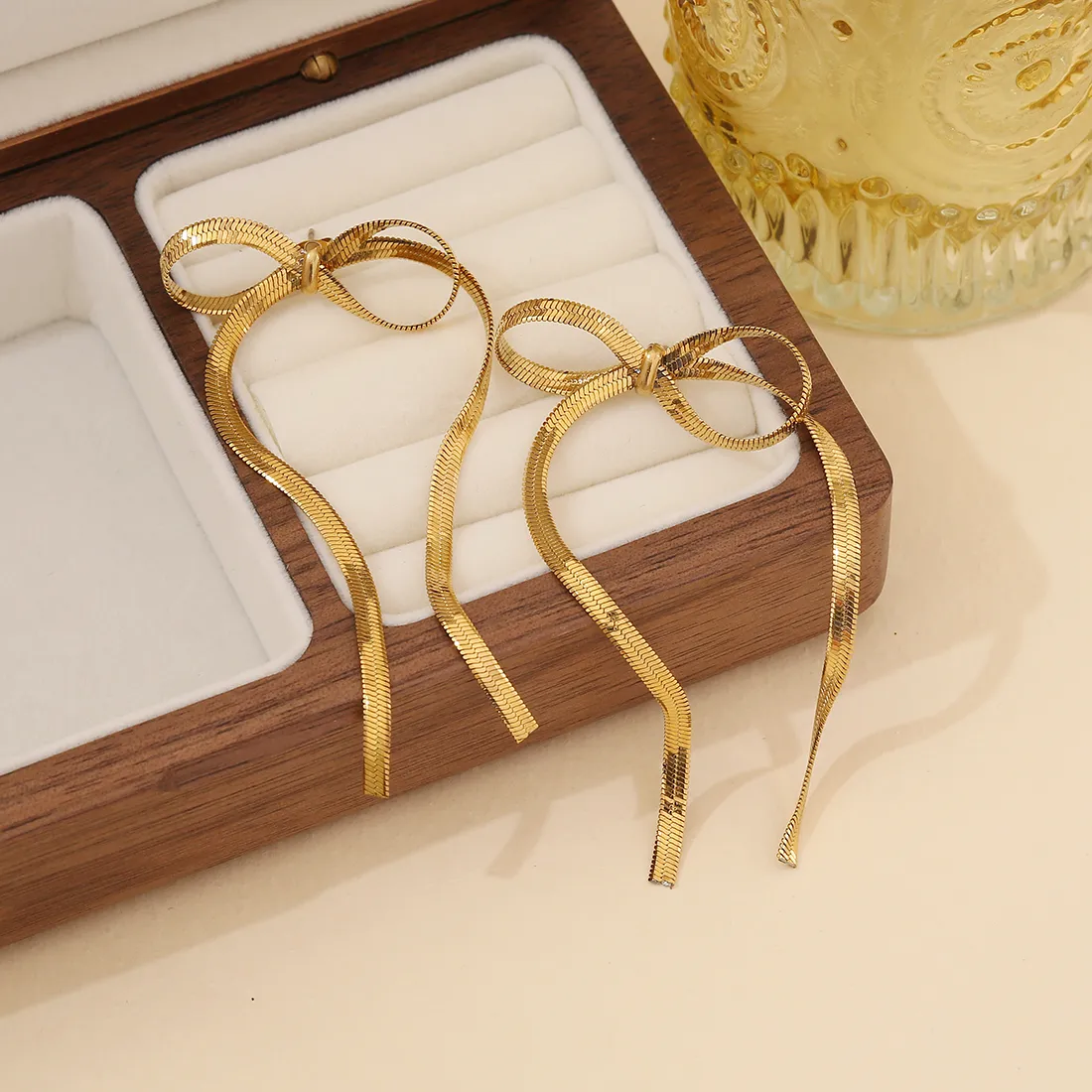 Wholesale Jewelry Elegant Simple Style Bow Knot 304 Stainless Steel 18K Gold Plated Jewelry Set display picture 8
