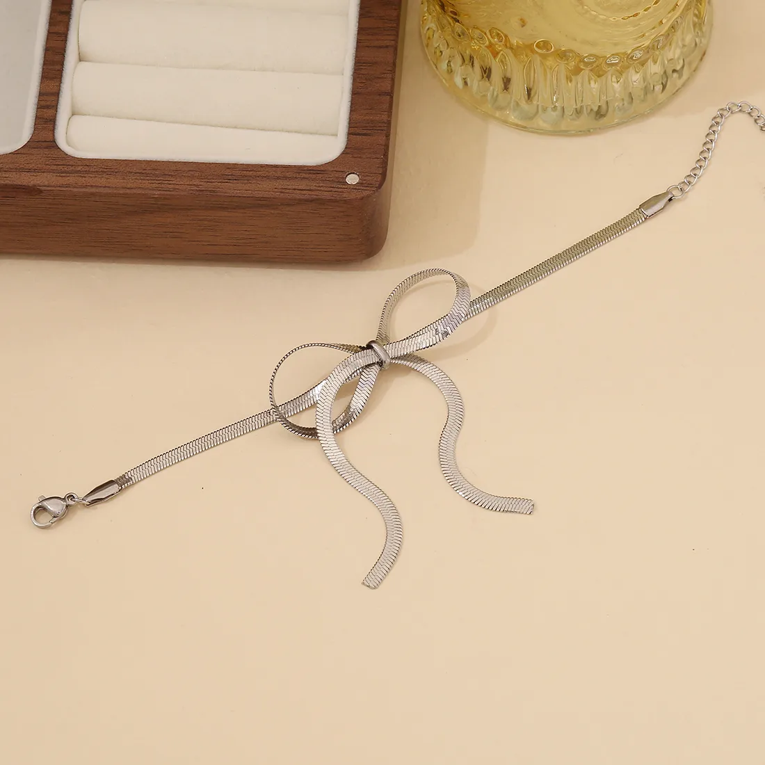 Wholesale Jewelry Elegant Simple Style Bow Knot 304 Stainless Steel 18K Gold Plated Jewelry Set display picture 7