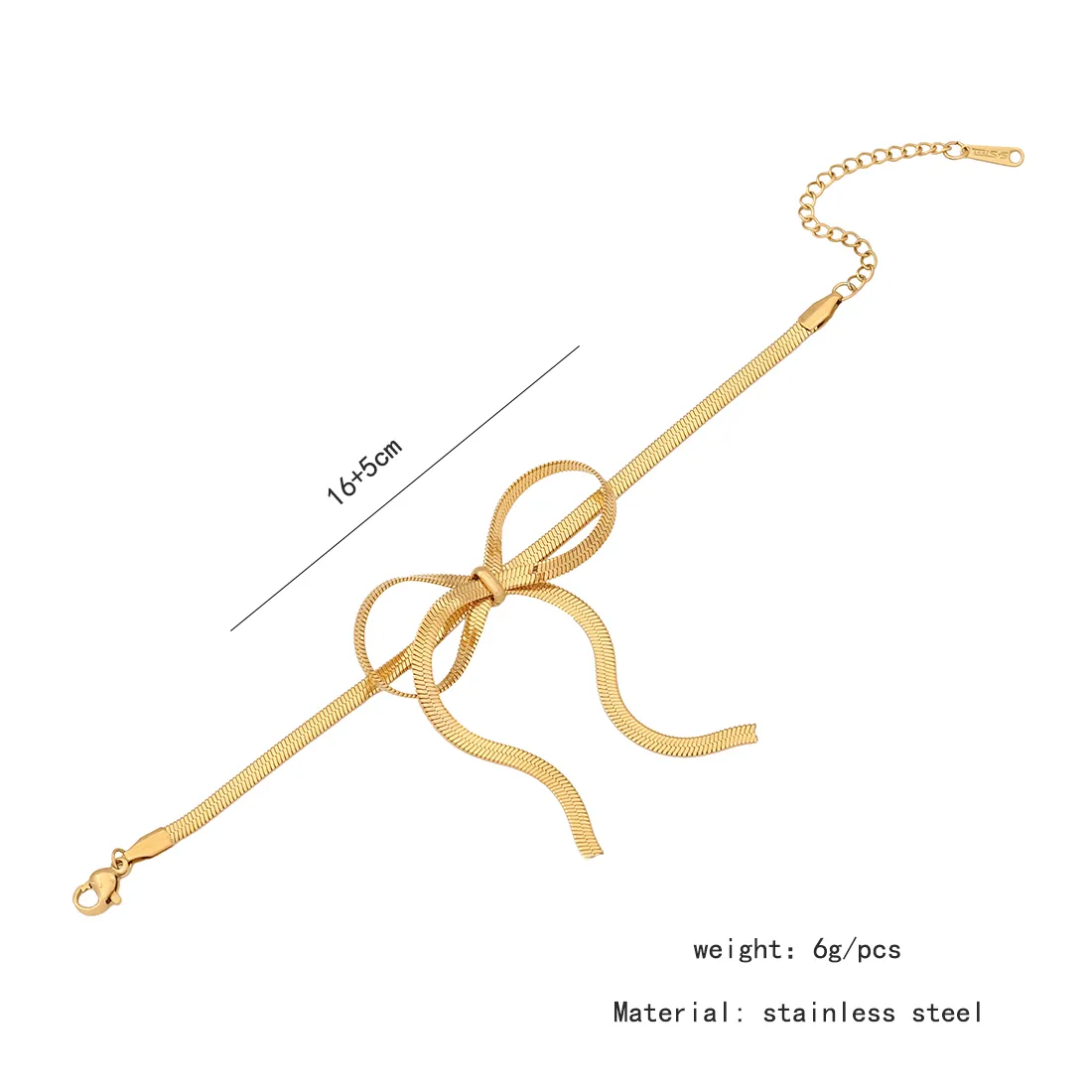 Wholesale Jewelry Elegant Simple Style Bow Knot 304 Stainless Steel 18K Gold Plated Jewelry Set display picture 1