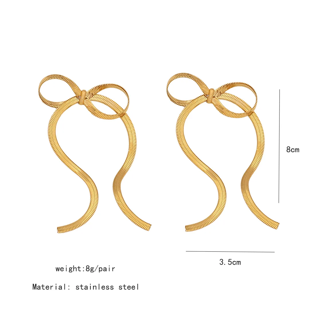 Wholesale Jewelry Elegant Simple Style Bow Knot 304 Stainless Steel 18K Gold Plated Jewelry Set display picture 3