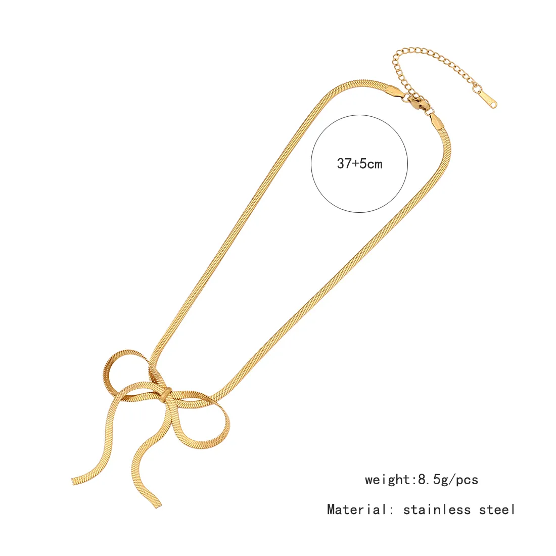 Wholesale Jewelry Elegant Simple Style Bow Knot 304 Stainless Steel 18K Gold Plated Jewelry Set display picture 2
