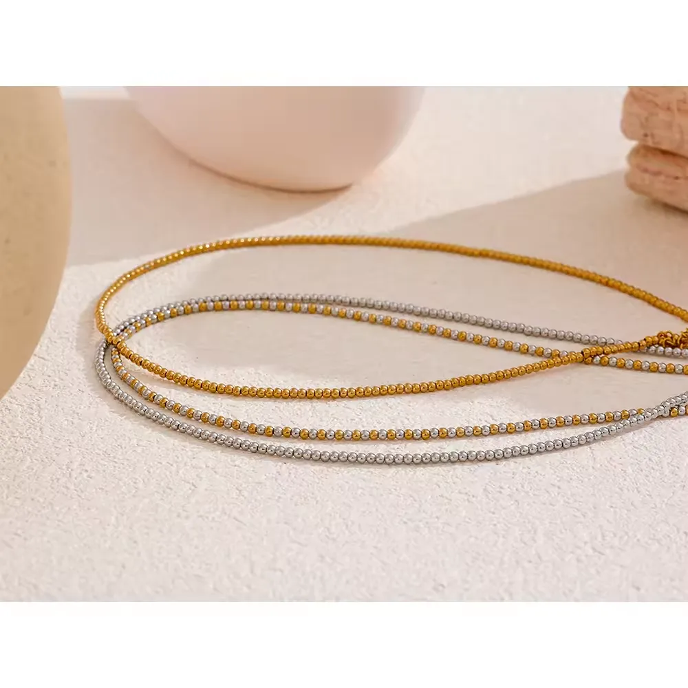 Wholesale Jewelry Casual Elegant Luxurious Round 302 Stainless Steel Necklace display picture 2
