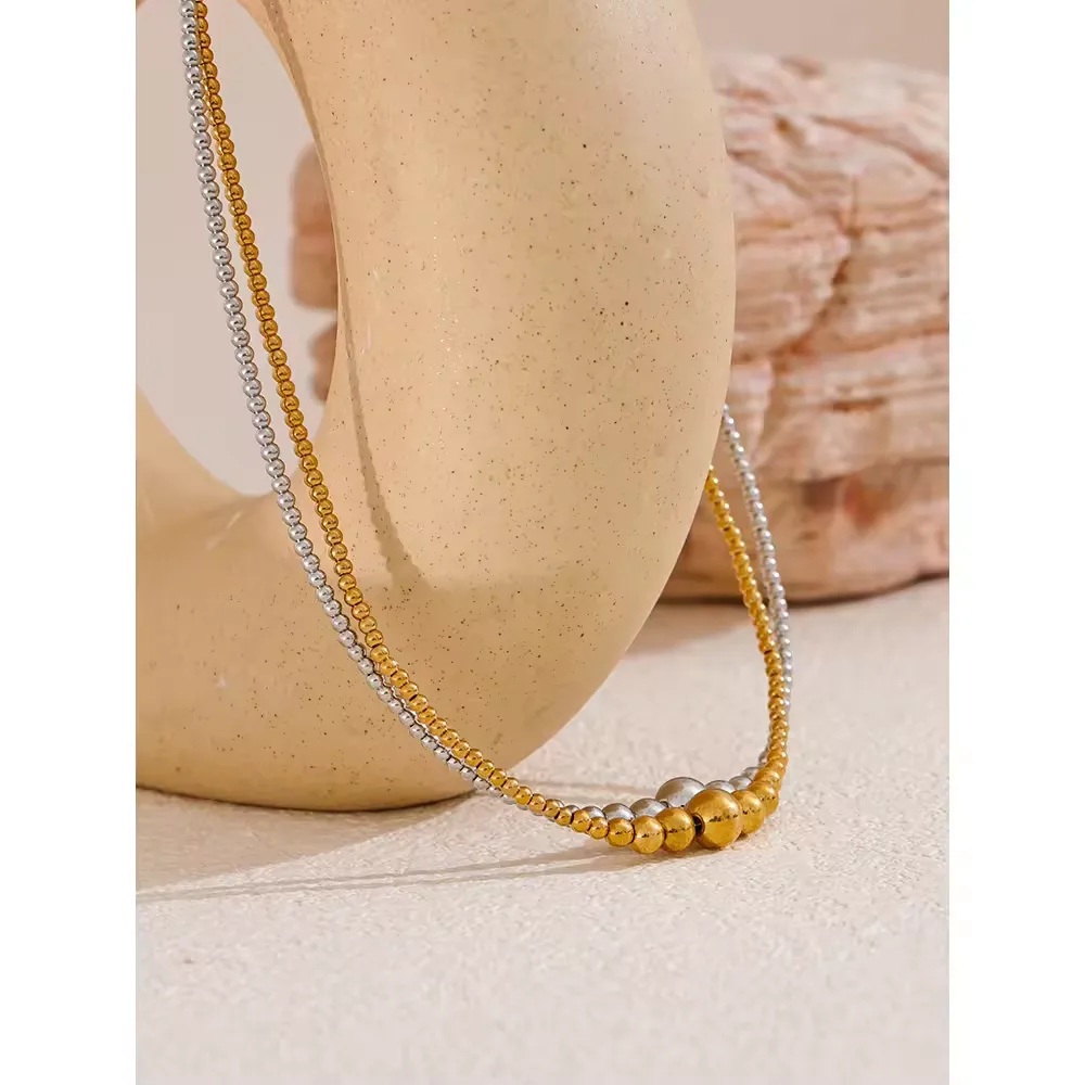 Wholesale Jewelry Casual Elegant Luxurious Round 302 Stainless Steel Necklace display picture 3