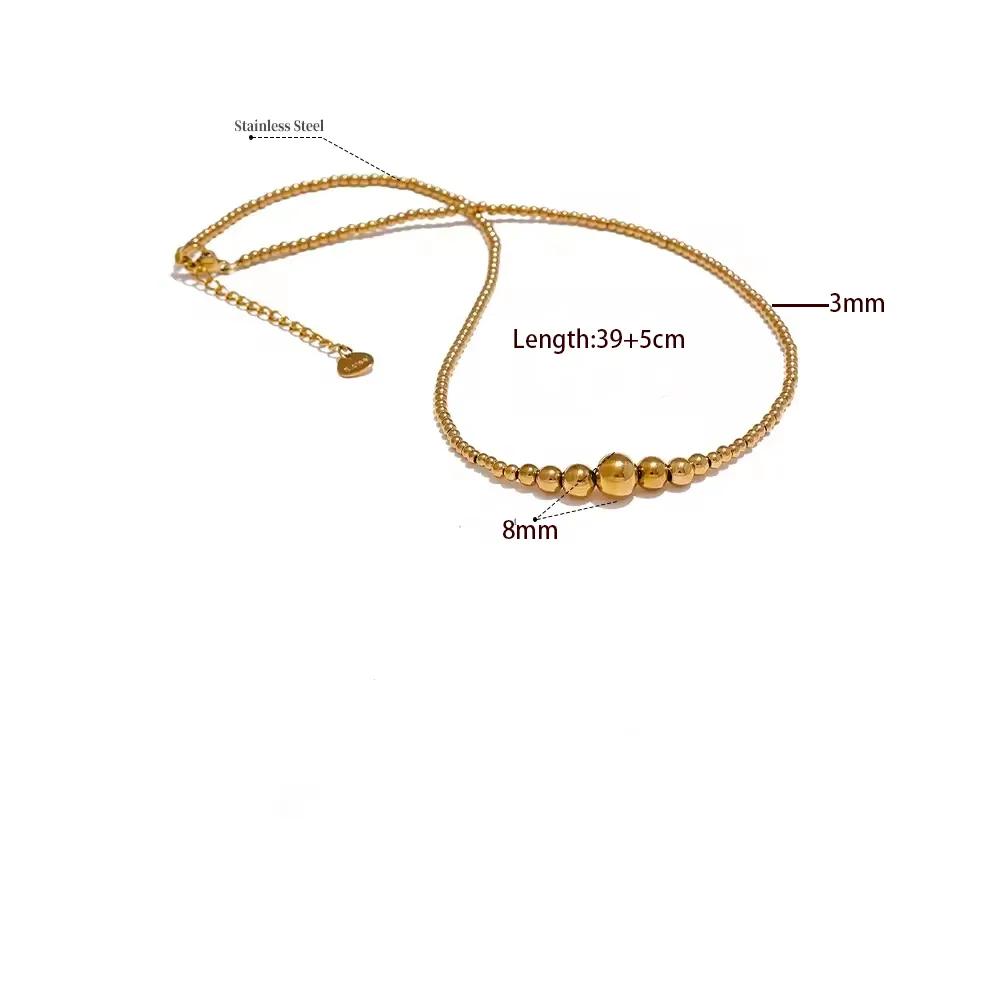 Wholesale Jewelry Casual Elegant Luxurious Round 302 Stainless Steel Necklace display picture 6