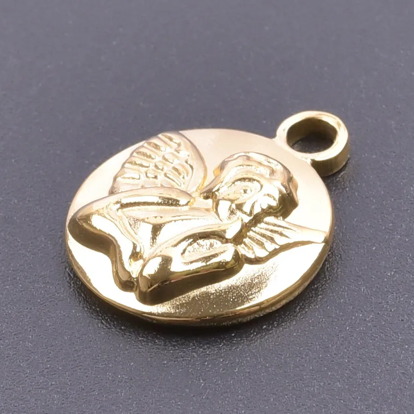 1 Piece 304 Stainless Steel Angel Pendant display picture 7