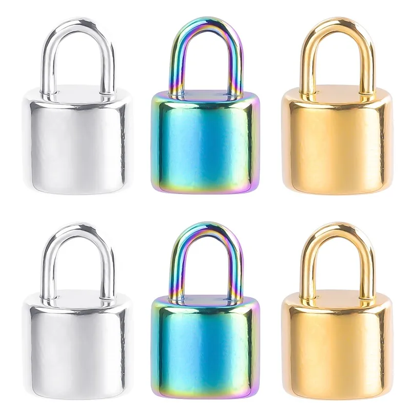 1 Piece 304 Stainless Steel Lock Pendant display picture 1