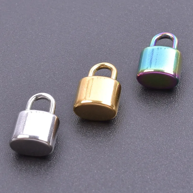 1 Piece 304 Stainless Steel Lock Pendant display picture 5