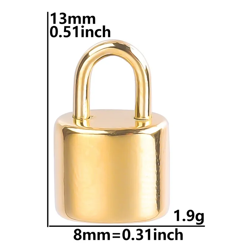 1 Piece 304 Stainless Steel Lock Pendant display picture 7