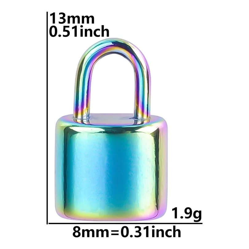 1 Piece 304 Stainless Steel Lock Pendant display picture 8