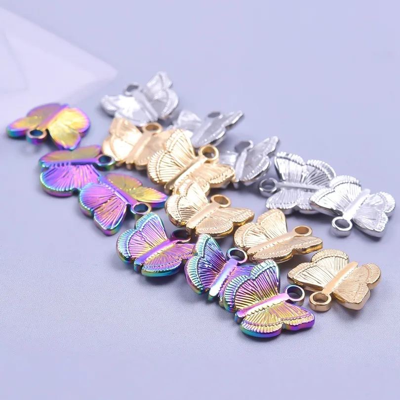 1 Piece 304 Stainless Steel Butterfly Pendant display picture 2