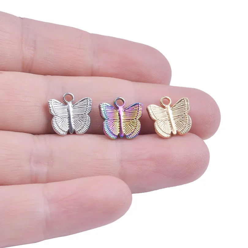 1 Piece 304 Stainless Steel Butterfly Pendant display picture 3