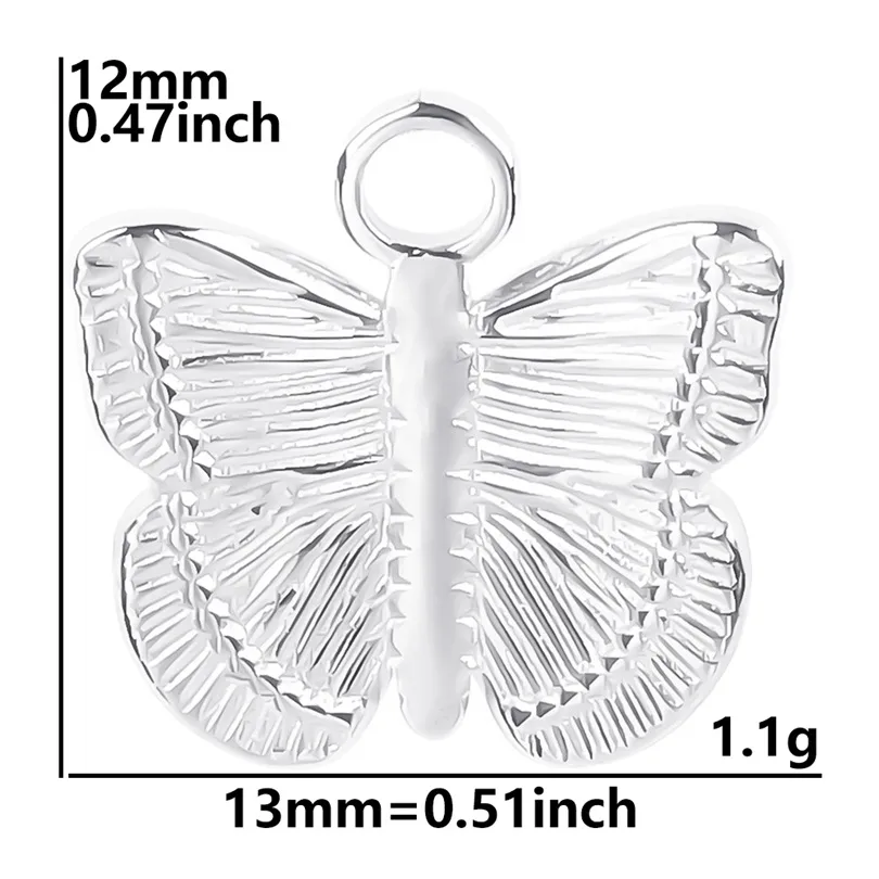 1 Piece 304 Stainless Steel Butterfly Pendant display picture 5