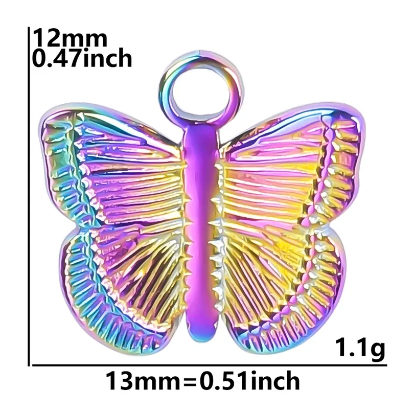 1 Piece 304 Stainless Steel Butterfly Pendant display picture 6