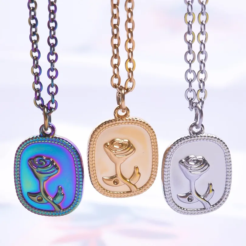 304 Stainless Steel Simple Style Classic Style Plating Flower Jewelry Accessories display picture 4