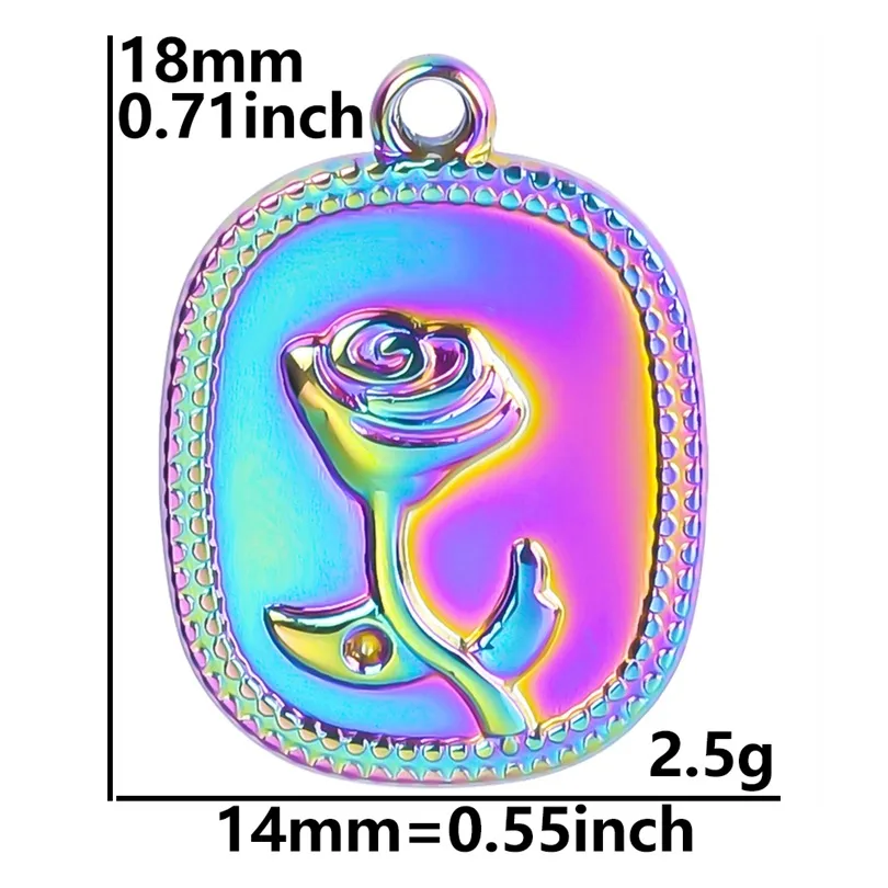 304 Stainless Steel Simple Style Classic Style Plating Flower Jewelry Accessories display picture 7