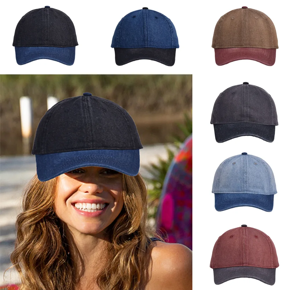 Unisex Retro Punk Roman Style Splicing Patchwork Curved Eaves Baseball Cap display picture 1