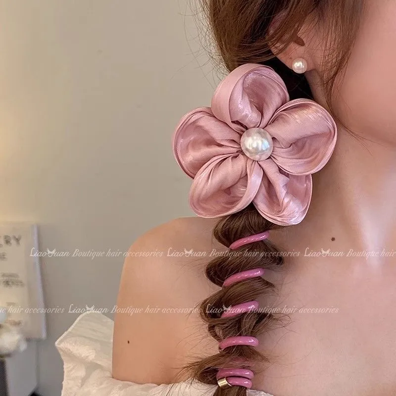 Women's Simple Style Flower Cloth Hair Tie display picture 1