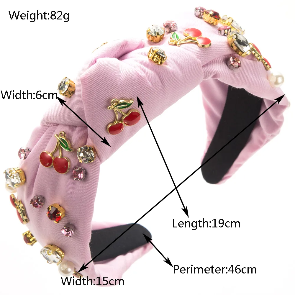 Women's Cute Sweet Fruit Alloy Glass Inlay Glass Hair Band display picture 1