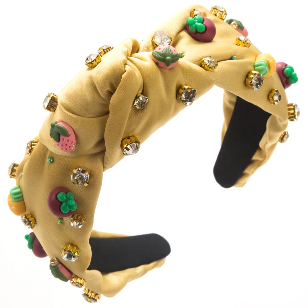 Women's Cute Sweet Fruit Alloy Glass Inlay Glass Hair Band display picture 6