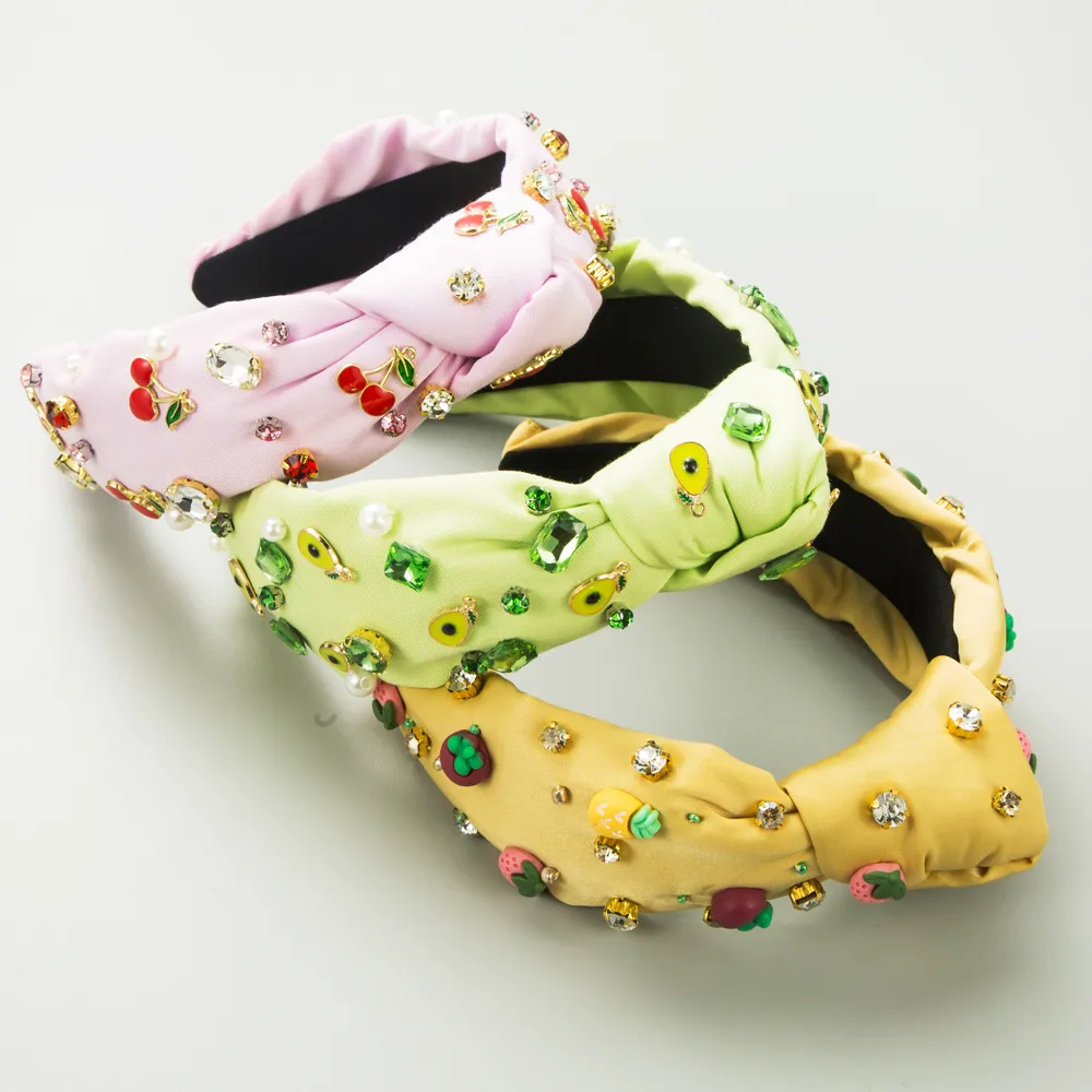 Women's Cute Sweet Fruit Alloy Glass Inlay Glass Hair Band display picture 3