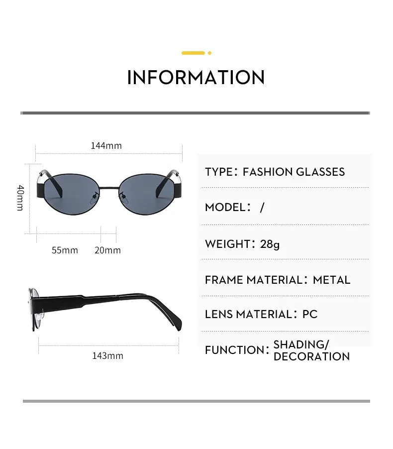 Casual Hip-Hop Vintage Style Solid Color Ac Oval Frame Full Frame Women's Sunglasses display picture 13