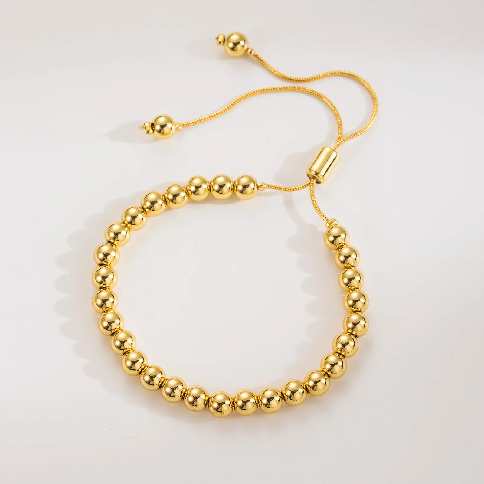 Copper 18K Gold Plated IG Style Classic Style Plating Round Bracelets display picture 2