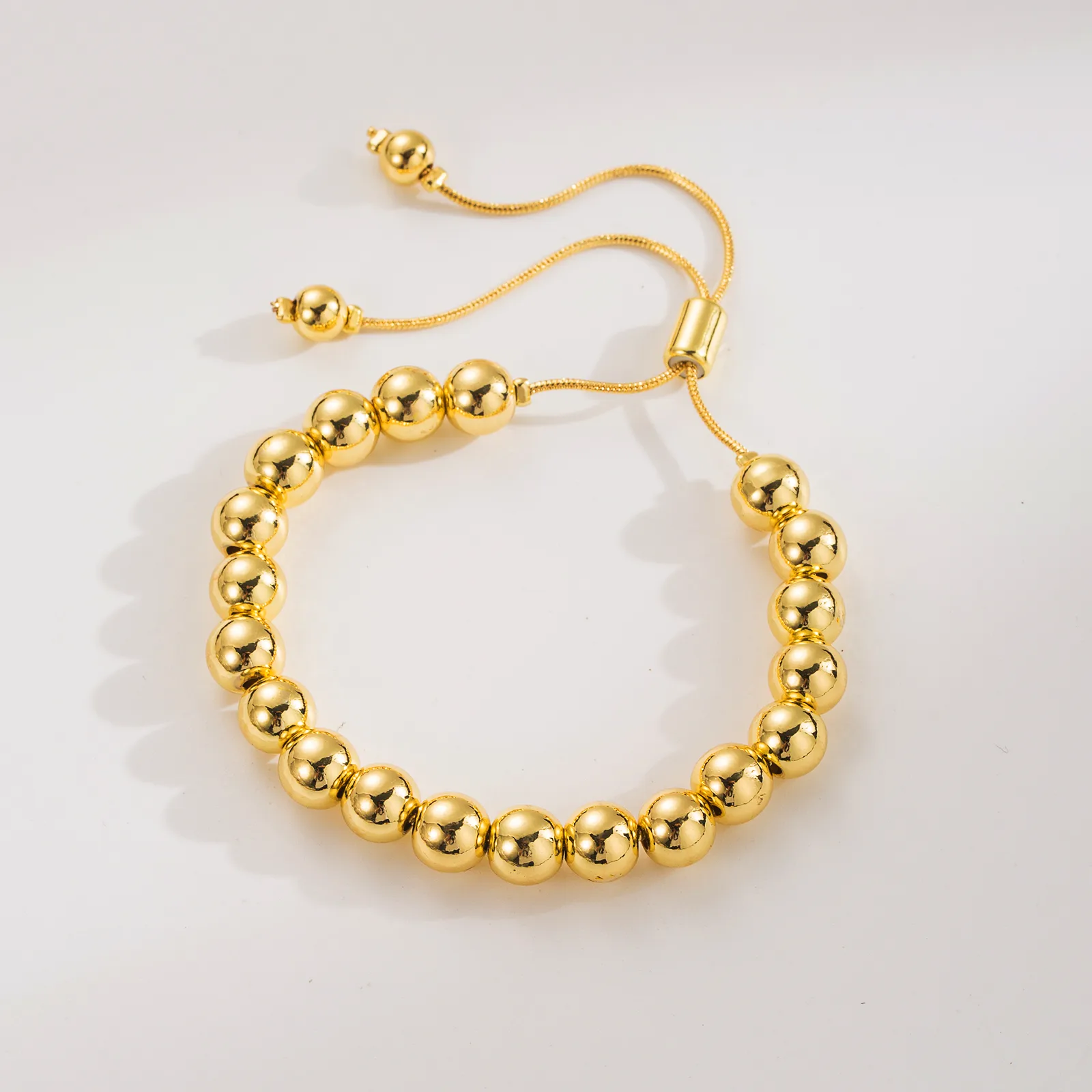 Copper 18K Gold Plated IG Style Classic Style Plating Round Bracelets display picture 1