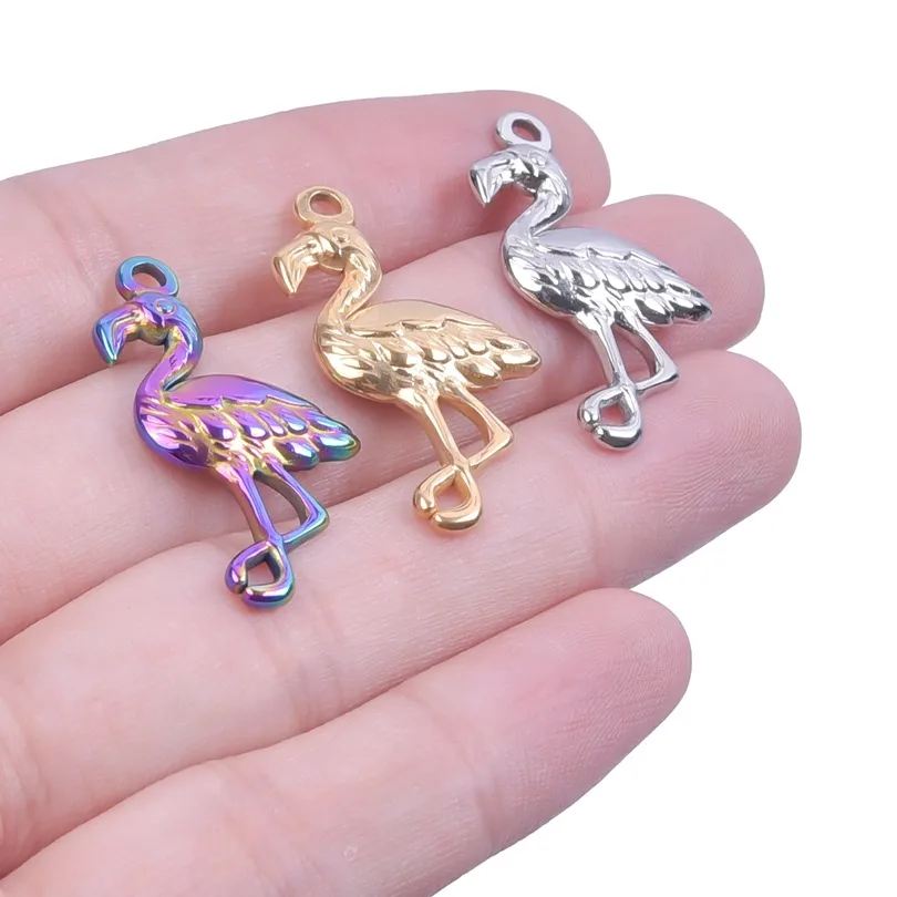 304 Stainless Steel 18K Gold Plated Basic Modern Style Classic Style Plating Bird Pendant Necklace display picture 2