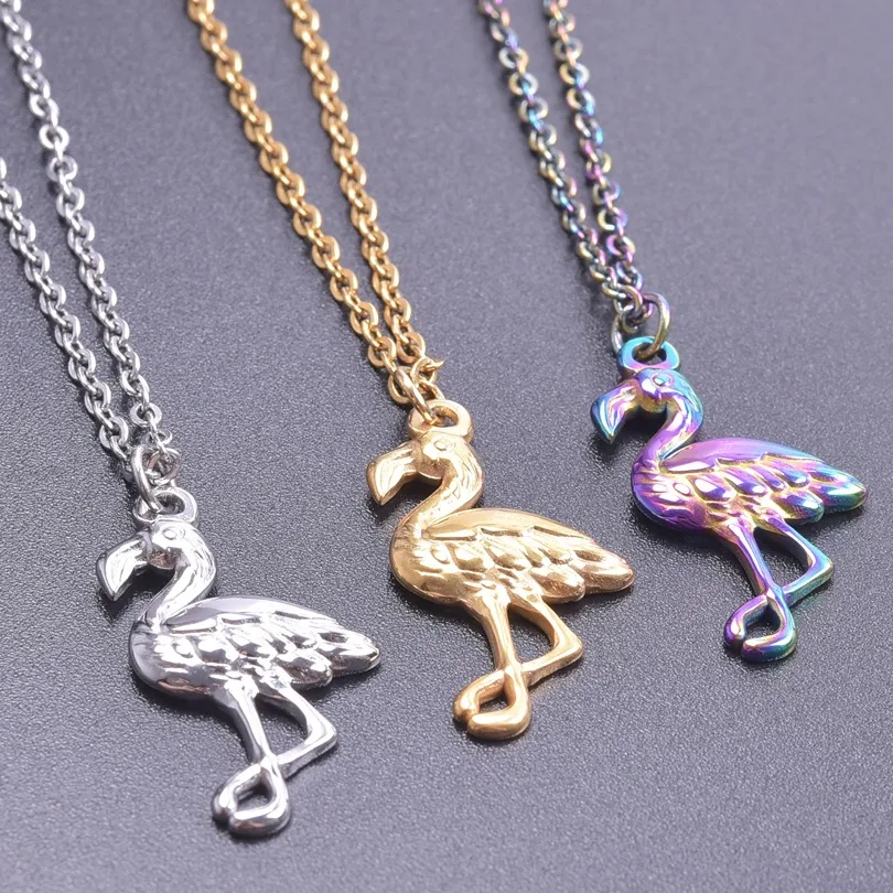 304 Stainless Steel 18K Gold Plated Basic Modern Style Classic Style Plating Bird Pendant Necklace display picture 8