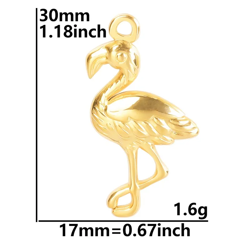 304 Stainless Steel 18K Gold Plated Basic Modern Style Classic Style Plating Bird Pendant Necklace display picture 9