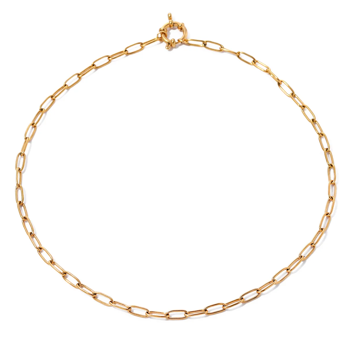 304 Stainless Steel 18K Gold Plated IG Style Solid Color Necklace display picture 7