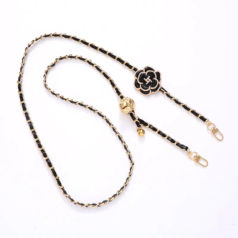 Sweet Simple Style Flower Pu Leather Enamel Inlay Pearl Bag Pendant Mobile Phone Chain display picture 8
