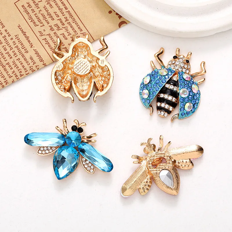 1 Piece 31*37mm 48*31mm Zinc Alloy Crystal Rhinestones Beetles Bee DIY Accessories display picture 2