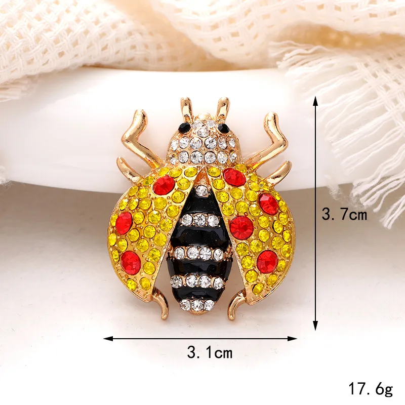 1 Piece 31*37mm 48*31mm Zinc Alloy Crystal Rhinestones Beetles Bee DIY Accessories display picture 3