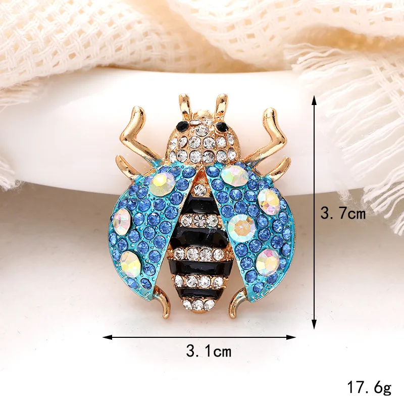 1 Piece 31*37mm 48*31mm Zinc Alloy Crystal Rhinestones Beetles Bee DIY Accessories display picture 4