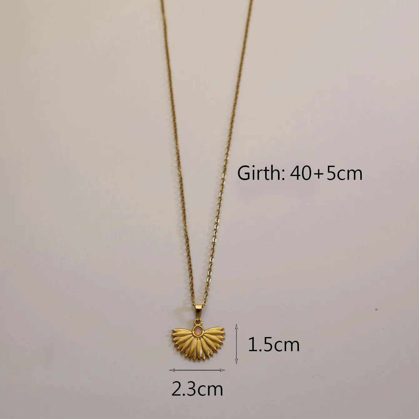 304 Stainless Steel 18K Gold Plated Simple Style Plating Inlay Sun Water Droplets Eye Natural Stone Pendant Necklace display picture 7