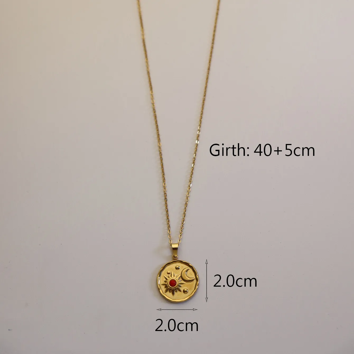 304 Stainless Steel 18K Gold Plated Simple Style Plating Inlay Sun Water Droplets Eye Natural Stone Pendant Necklace display picture 15