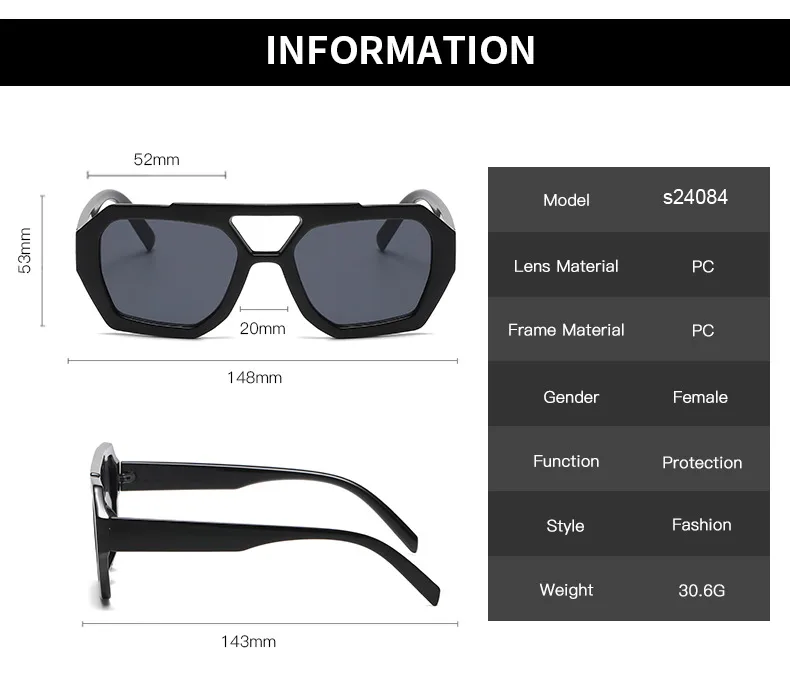 Casual Simple Style Solid Color Leopard Ac Polygon Full Frame Women's Sunglasses display picture 4
