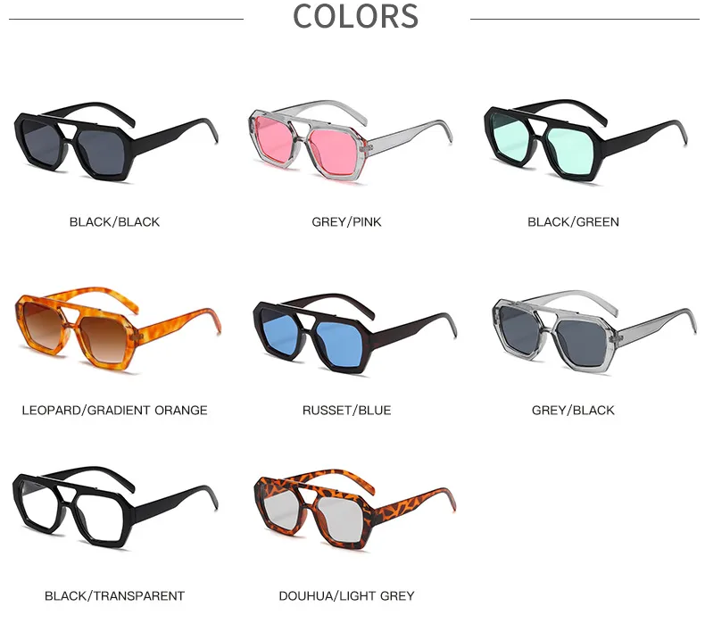 Casual Simple Style Solid Color Leopard Ac Polygon Full Frame Women's Sunglasses display picture 5