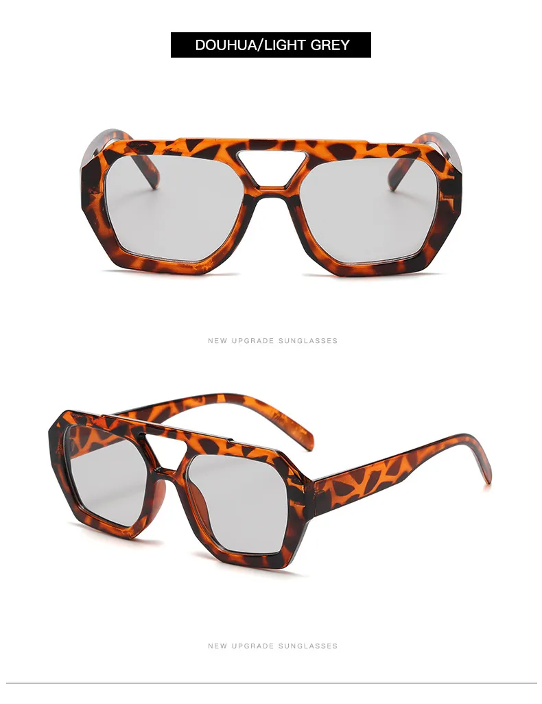 Casual Simple Style Solid Color Leopard Ac Polygon Full Frame Women's Sunglasses display picture 14