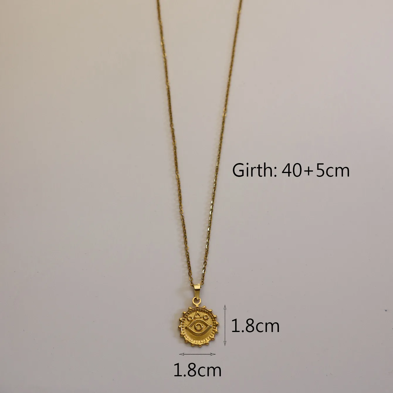 304 Stainless Steel 18K Gold Plated Simple Style Plating Inlay Sun Water Droplets Eye Natural Stone Pendant Necklace display picture 35