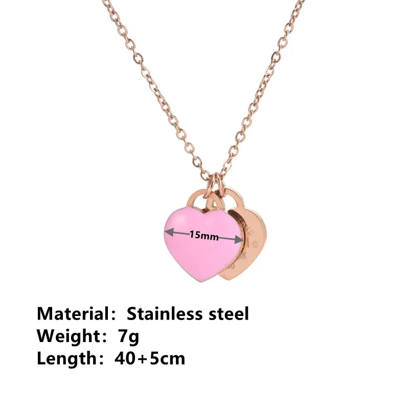 Titanium Steel 18K Gold Plated Casual Plating Heart Shape Acrylic Bracelets Necklace display picture 2