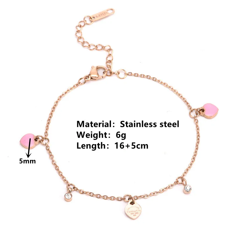 Titanium Steel 18K Gold Plated Casual Plating Heart Shape Acrylic Bracelets Necklace display picture 3