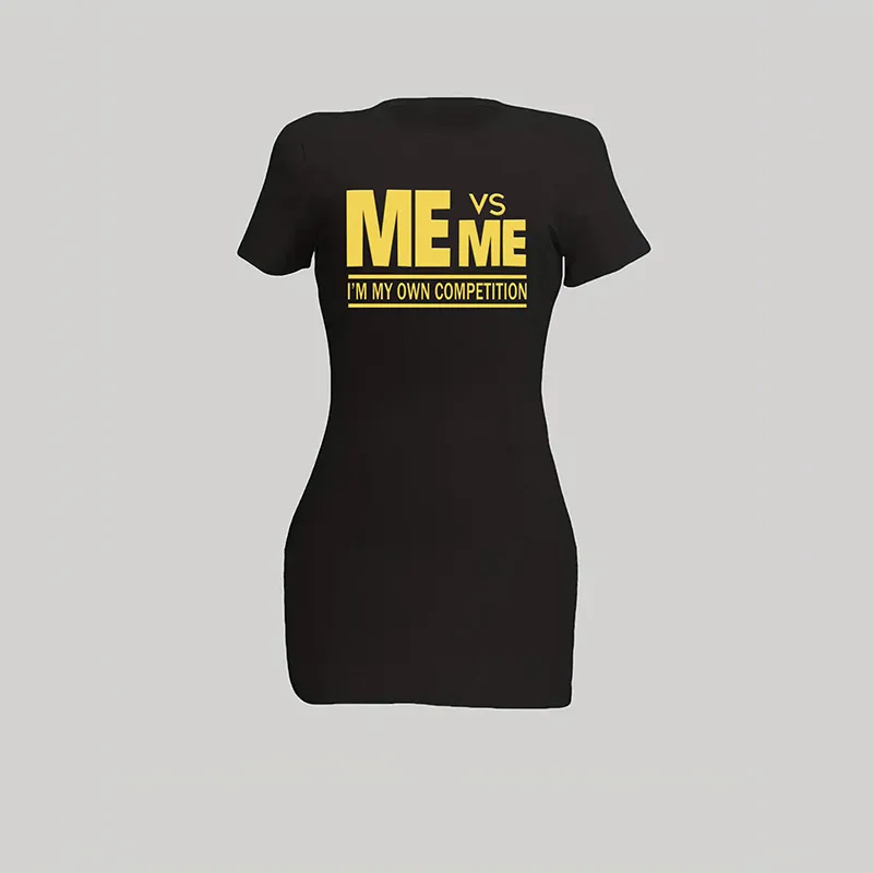 Women's T Shirt Dress Casual Round Neck Short Sleeve Letter Above Knee Daily display picture 10