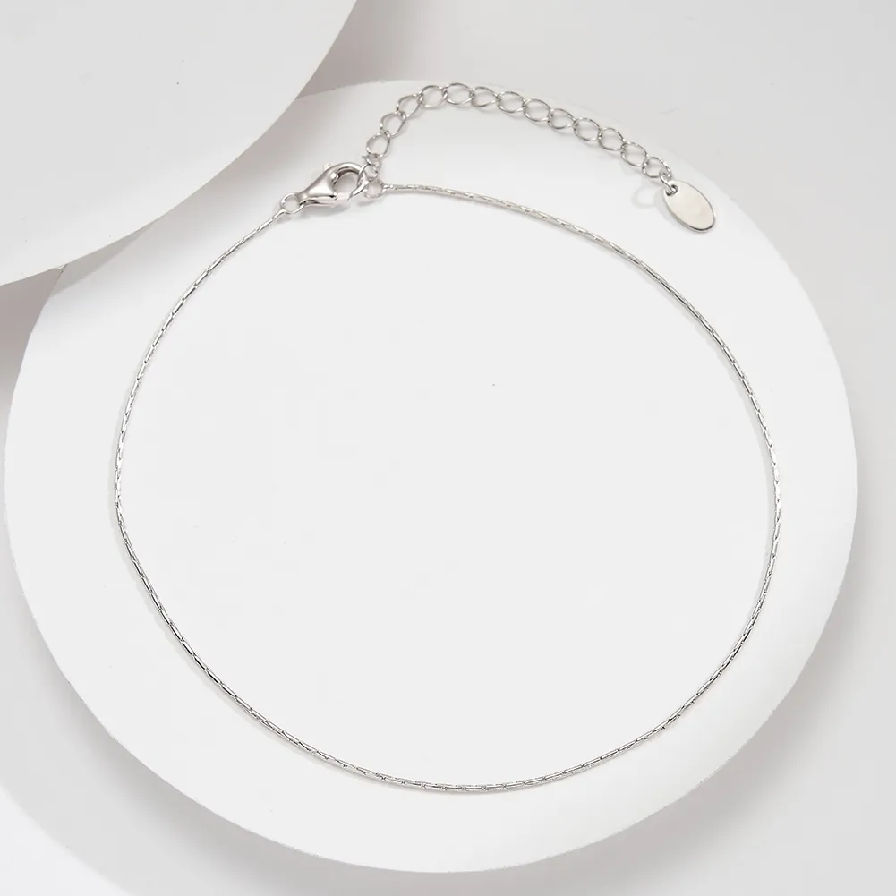 Simple Style Geometric Sterling Silver Polishing 14K Gold Plated White Gold Plated Women's Anklet display picture 5