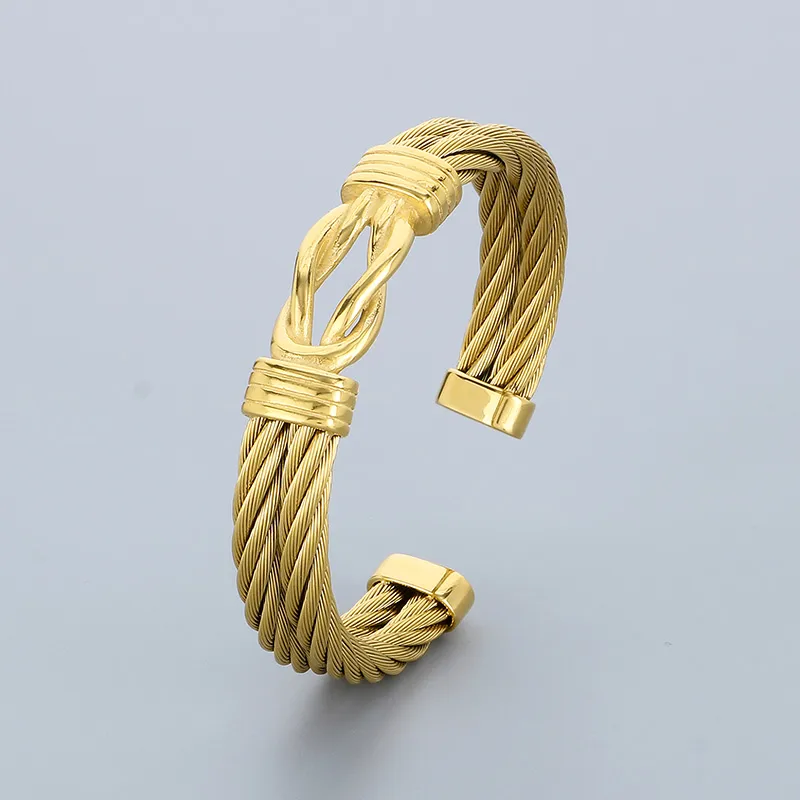 Hip-Hop Solid Color 304 Stainless Steel Men's Cuff Bracelets display picture 7